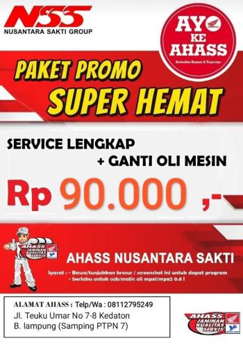 Paket Promo Super Hemat Dari AHASS NSS Kedaton